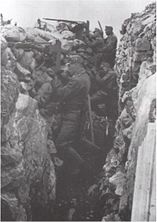 Österreichischer Schützengraben gegenüber Italien am Isonzo