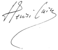 Henri Cain aláírása