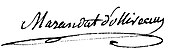 signature de Pierre Marandat d'Olliveau