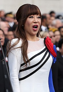 سومی جو، در مراسم تحلیف پارک گون-هه، رییس‌جمهور کره، ۲۰۱۳