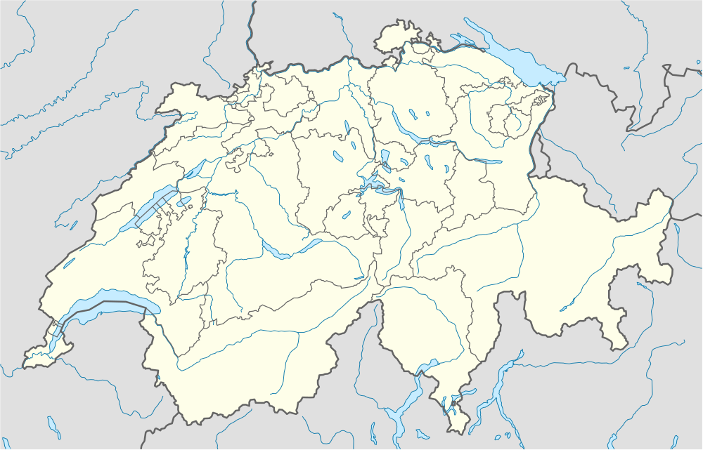قائمة مواقع التراث العالمي في سويسرا على خريطة سويسرا