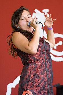 Tagaq performing in Edmonton in 2007