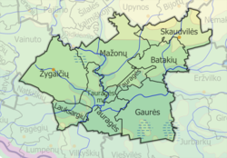 Map o Tauragė Destrict Municipality