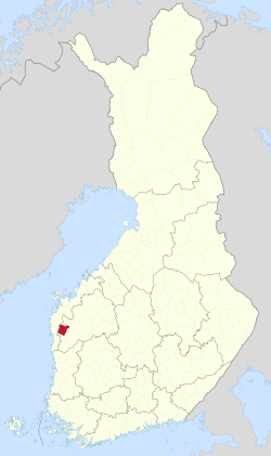 Location of Teuva in Finland