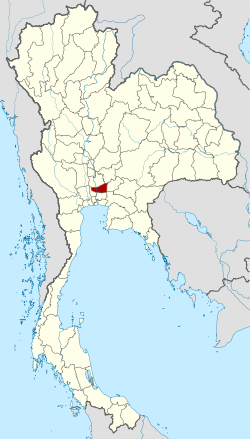 แผนที่ประเทศไทย จังหวัดปทุมธานีเน้นสีแดง