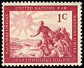 Image 11The first United Nations stamp issued in 1951. (from United Nations Postal Administration)