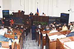 President Vladimir Putin before the Federation Council. May 21, 2002. Vladimir Putin 21 May 2002-3.jpg