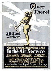 Плакат о приеме на работу в воздушную службу армии США времен Первой мировой войны4.jpg