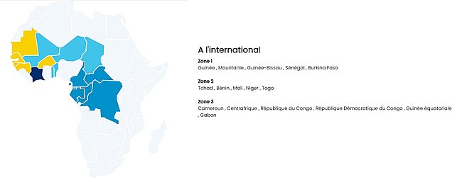 Zones de couverture du BNETD