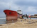 The turkish cargo ship "Zelek Star" dragged anchor and grounded on the beach at Ashdod, Israel, Januar 2020.