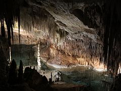 Intérieur des grottes du Drach.