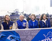 U.S. Congresswoman Elissa Slotkin, Detroit Mayor Mike Duggan, U.S. Senator Debbie Stabenow, and Michigan Governor Gretchen Whitmer touring the draft site on the morning of the draft