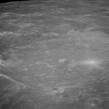 Low-altitude oblique close-up from Apollo 11