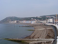 Aberystwyth, puertu sobre'l Mar d'Irlanda