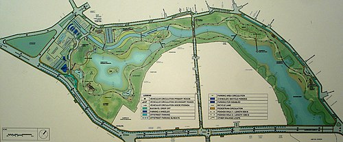 masterplan map of the adayar eco creek park on the adayar river backwater