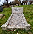 The grave of Annie Lawrence in the church of All Saints at Willian in Hertfordshire