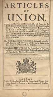 A published version of the Articles of Union, 1707 Articles of Union.jpg