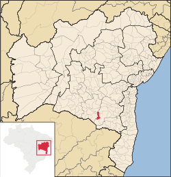 Localização de Belo Campo na Bahia