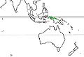 Razširjenost severnega kazuarja, Casuarius unappendiculatus