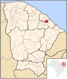 Ligging van de Braziliaanse microregio Pacajus in Ceará