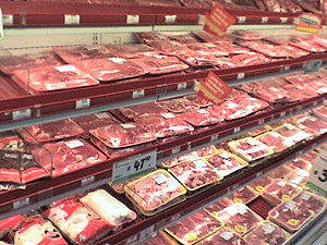 English: Meat at HEB Torreon Español: Carne en...