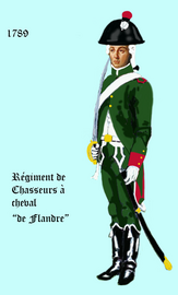 régiment de chasseurs à cheval de Flandre de 1789 à 1791.