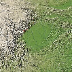 Topografická mapa podle satelitních snímků