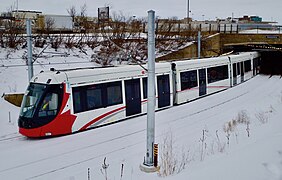 Тестовый прогон поезда через станцию Сен-Лоран (январь 2018, Линия Конфедерации)