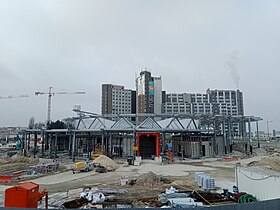 Chantier de la station en janvier 2024.