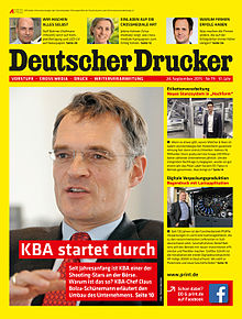 Titelseite Deutscher Drucker Ausgabe 19/2015