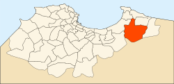 Location of Rouiba within Algiers Province