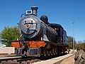 Ausrangierte Dampflokomotive am Bahnhof Keetmanshoop