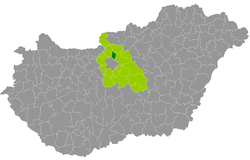 A Dunakeszi járás elhelyezkedése Magyarországon