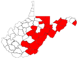 County distribution map.