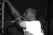 Fabri Fibra performing in Udine, Italy, 2006