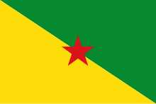 The flag of French Guiana