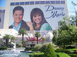 Donny and Marie on the Flamingo Hotel. Las Vegas.