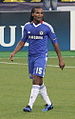 Florent Malouda pandan yon match nan Chelsea Football Club.