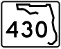 State Road 430 marker