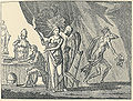 "Frederick arbeider". Satirisk stik fra 1790. Kronprins Frederik arbejder på landboreformerne. Visdomsgudinden Minerva står med et lys ved hans side. Bag ham står gudinden Alethia som holder sandhedens fakkel. I baggrunden tidens vingede gud der drager fremtidens slør til side. Til højre misundelsens gustne furie Avind, med en samling satiriske skrifter i hånden.