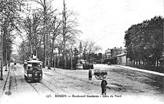 Rouen, Bd Gambetta et gare du Nord