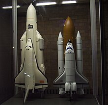 Comparison to Space Shuttle Gateway to space 2016, Budapest, Buran - Russian reusable space plane (model) 2.jpg
