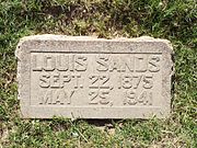 Grave of Louis Sands (1875–1941).