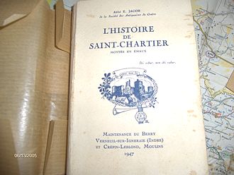 La page de garde du livre Histoire de St Chartier.