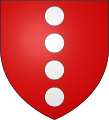 イン・ペイル （配置） Gules four plates in pale