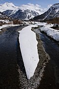 L'isère depuis La Daille, près de Val-d'Isère.