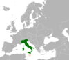 Location map for Italy and Malta.