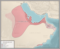 Realm of the Jabrids during Ajwad bin Zamil's reign