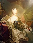 Drottning Juliana Maria. Porträtt av Carl Gustaf Pilo, cirka 1750.