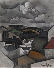 Paysage avec un village, les collines derrière Meulan (1911), Indianapolis, musée d'Art d'Indianapolis.